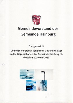 Deckblatt vom Energiebericht 2019/2020